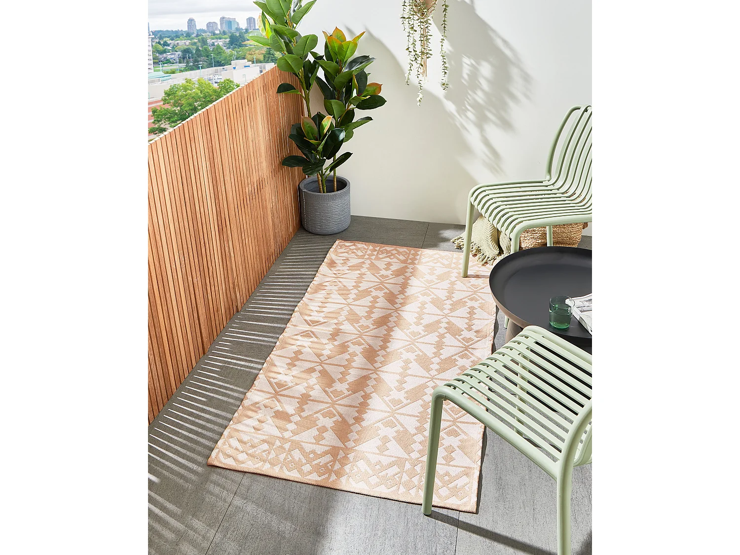 Tapis d'extérieur BALASORE Beige 80 x 150 cm