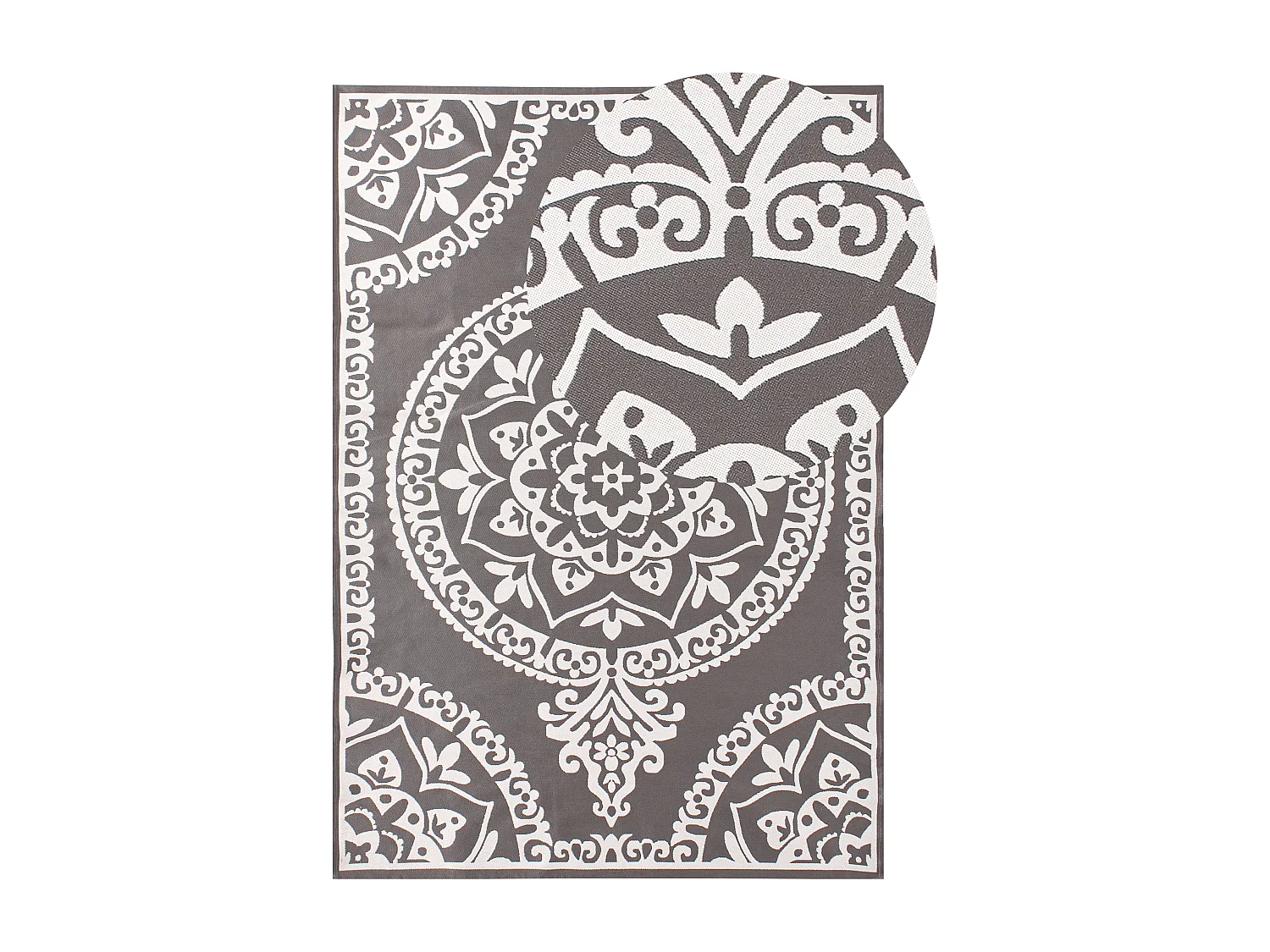 Tapis d'extérieur KOHIMA Gris 160 x 230 cm