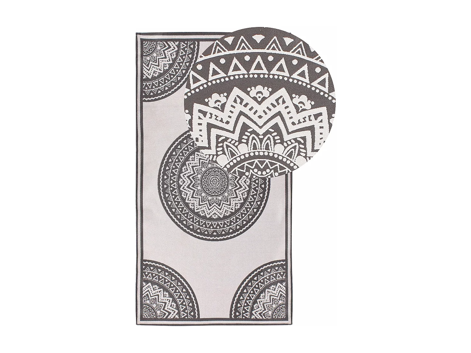 Tapis d'extérieur NELLORE Gris 80 x 150 cm