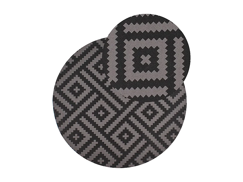 Tapis d'extérieur AJMER Noir ø 120 cm