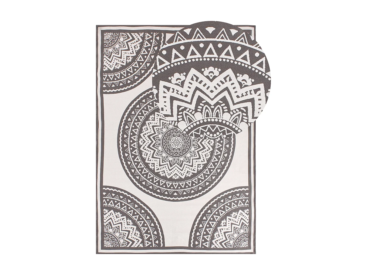 Tapis d'extérieur NELLORE Gris 160 x 230 cm