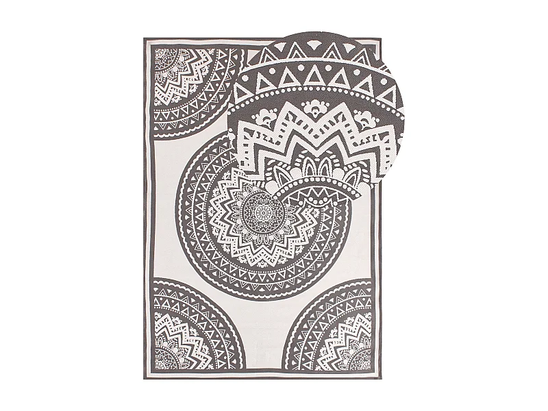 Tapis d'extérieur NELLORE Gris 160 x 230 cm