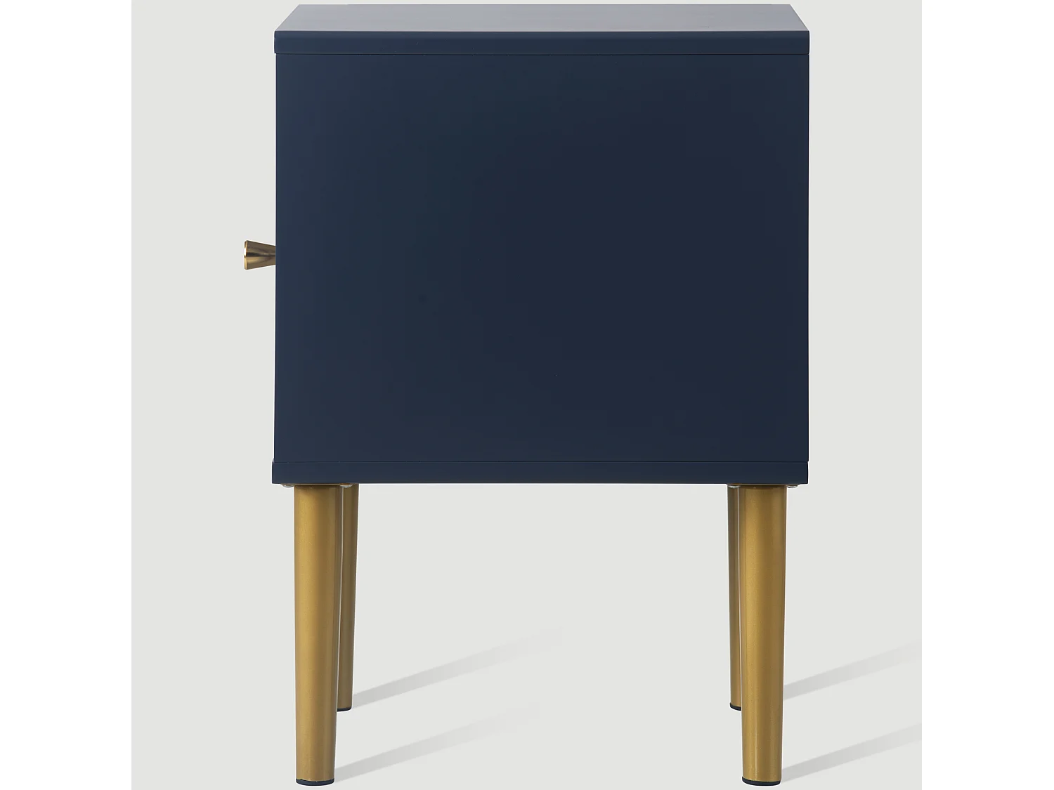 Table de chevet 35×35×46.5cm avec porte réglable et tiroir - Panneau de particules - bleu