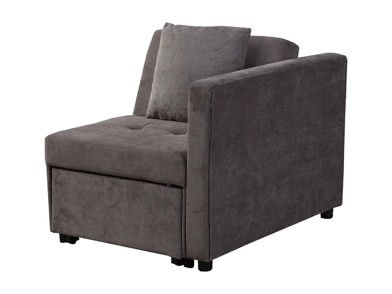 Canapé-lit 177x68x65 cm avec LED USB Dossier réglable en gris pour salon et chambre