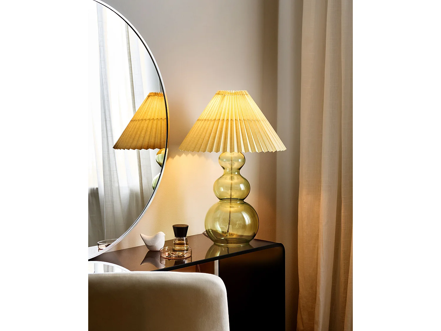 Lampe à poser SENGWA Verre Vert