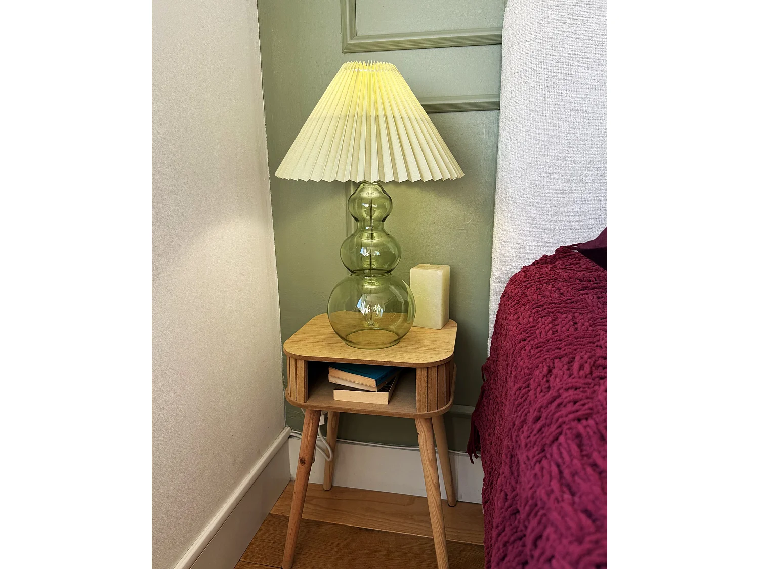 Lampe à poser SENGWA Verre Vert