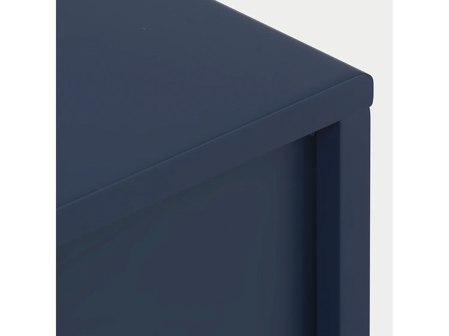 2 Tables de chevet 35×35×46.5cm avec porte réglable et tiroir - Panneau de particules - bleu