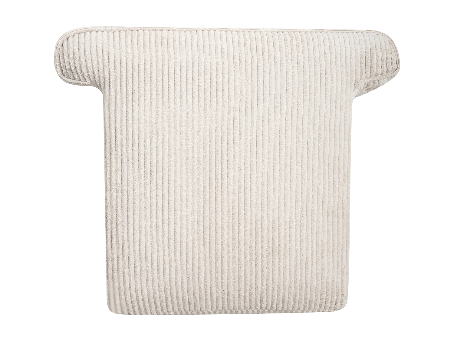 Fauteuil à oreilles ABSON Velours côtelé Beige clair