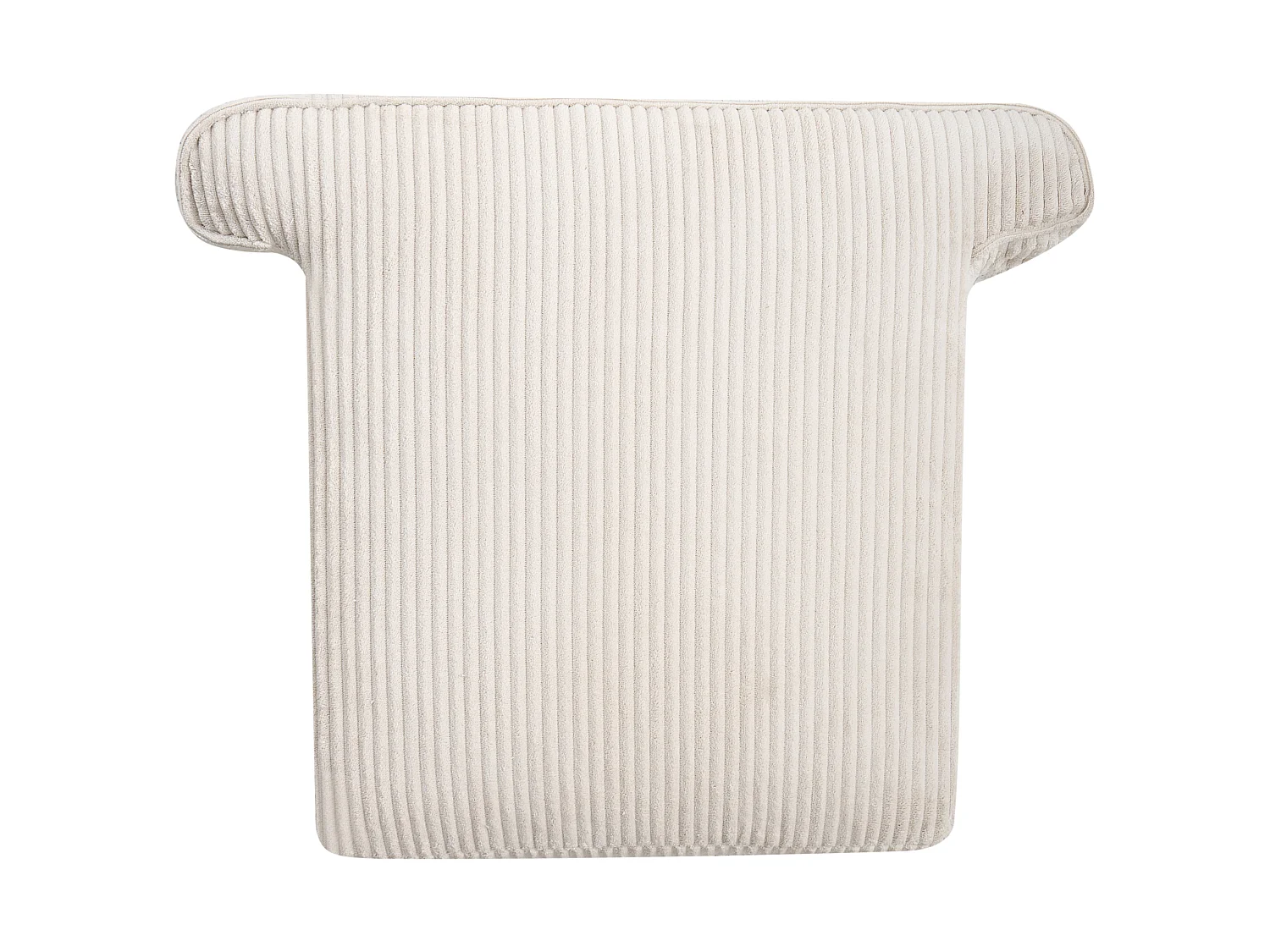 Fauteuil à oreilles ABSON Velours côtelé Beige clair