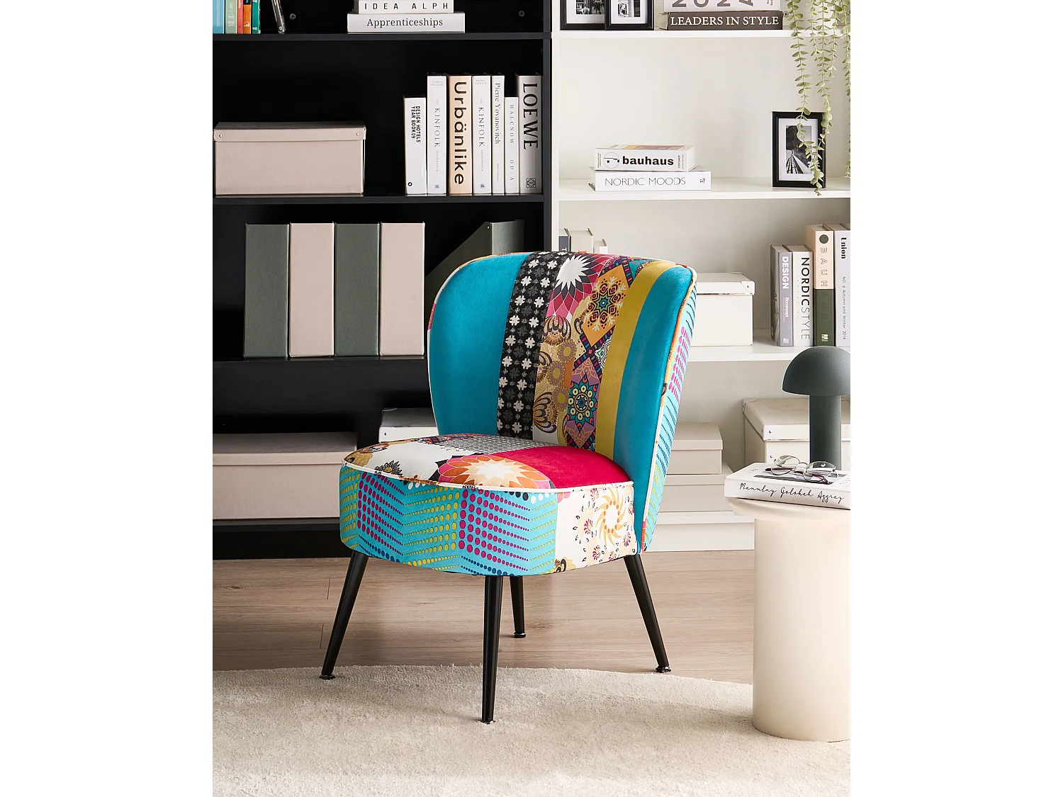 Fauteuil VOSS Tissu Bleu