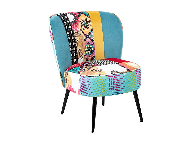 Fauteuil VOSS Tissu Bleu