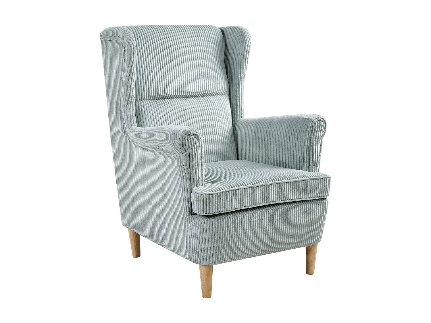 Fauteuil à dossier rembourré bleu clair ABSON