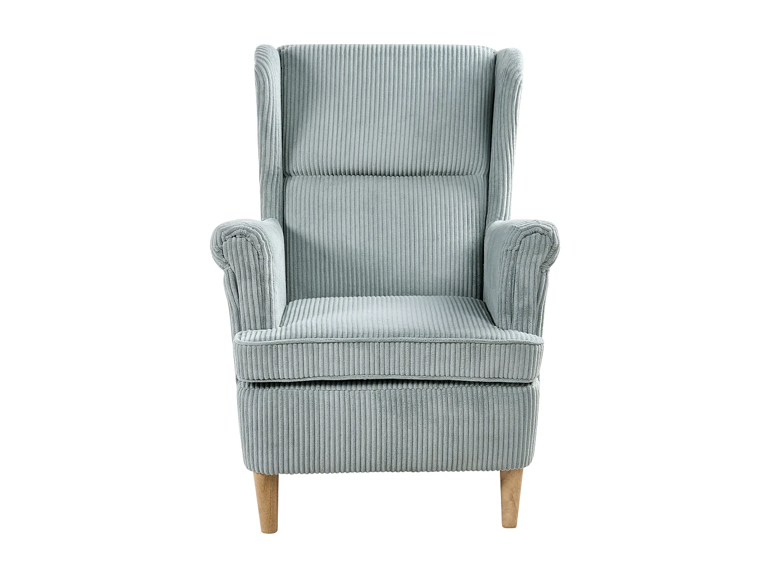 Fauteuil à dossier rembourré bleu clair ABSON