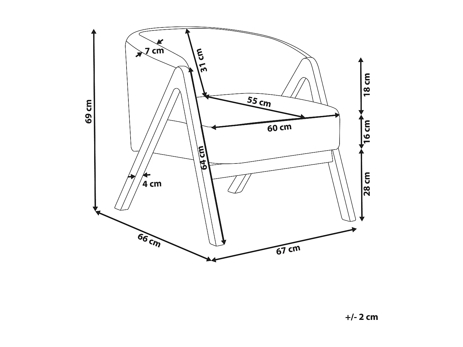 Fauteuil en bouclé beige SKEI