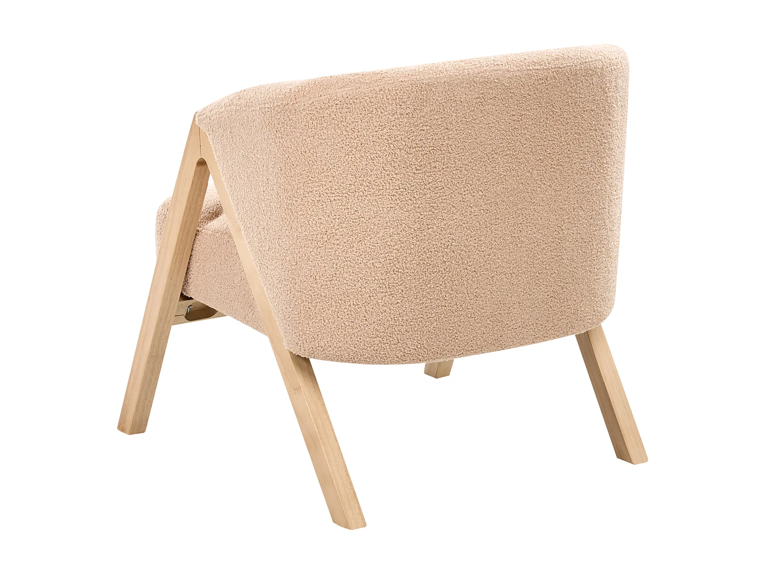 Fauteuil en bouclé beige SKEI