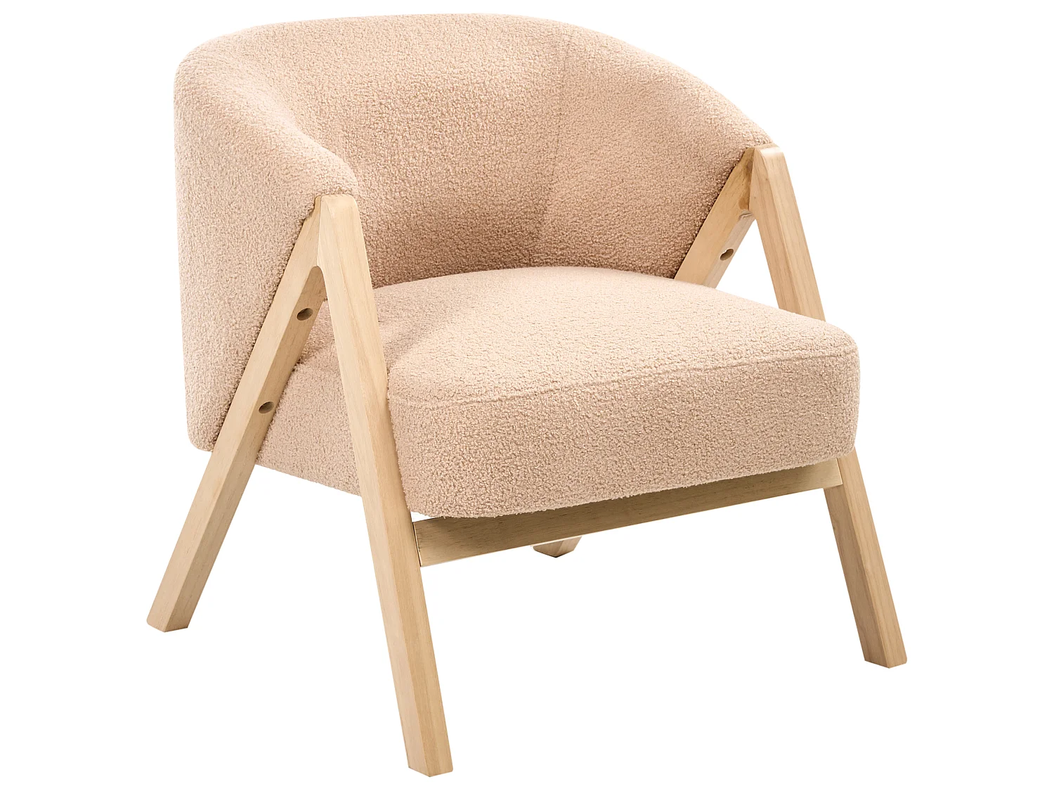 Fauteuil SKEI Bouclé Beige