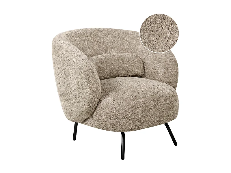 Fauteuil MAKELA Bouclé Taupe