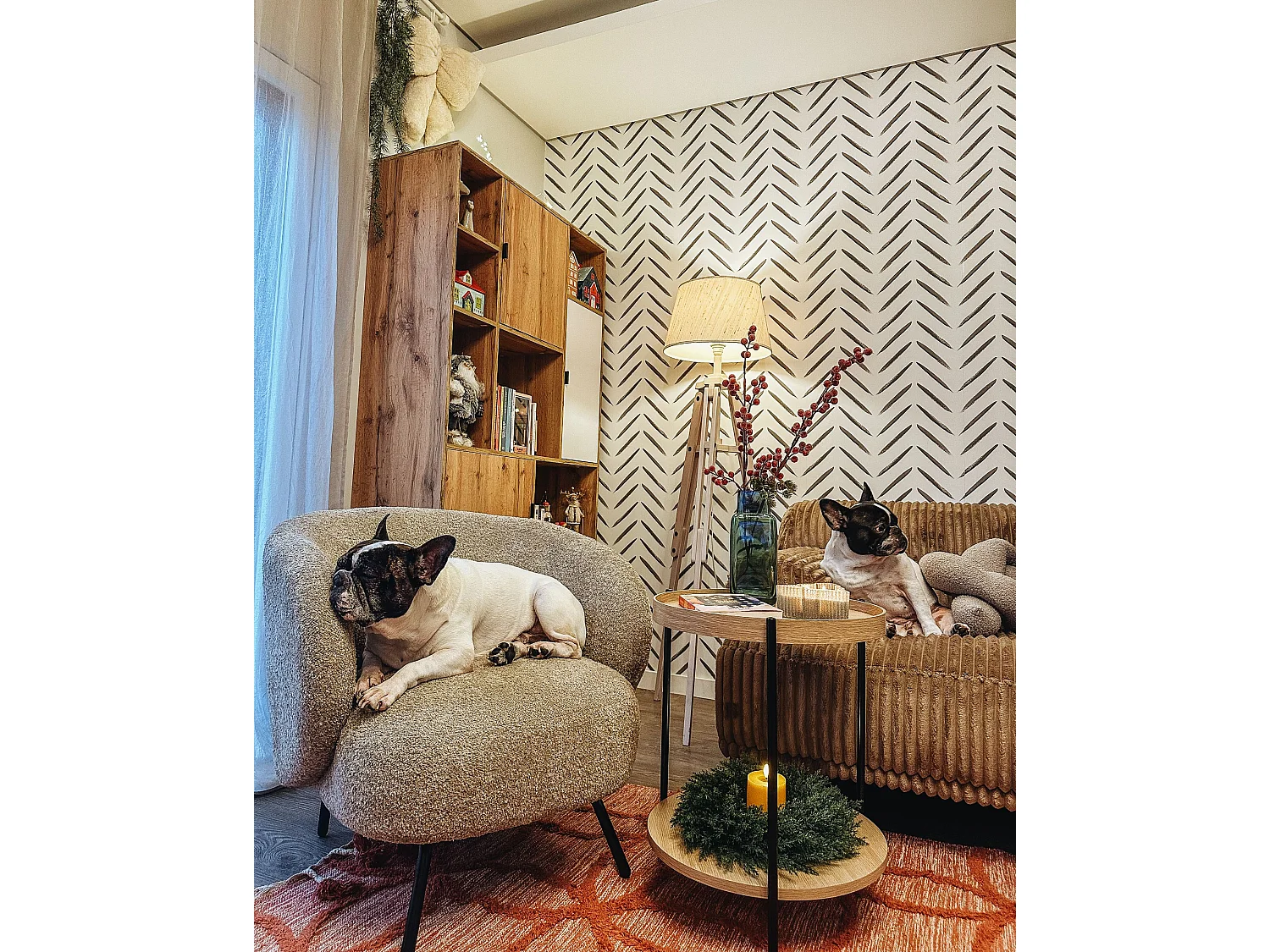 Armchair MAKELA Boucle Taupe
