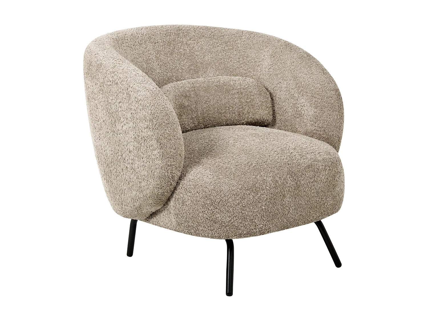 Fauteuil MAKELA Bouclé Taupe