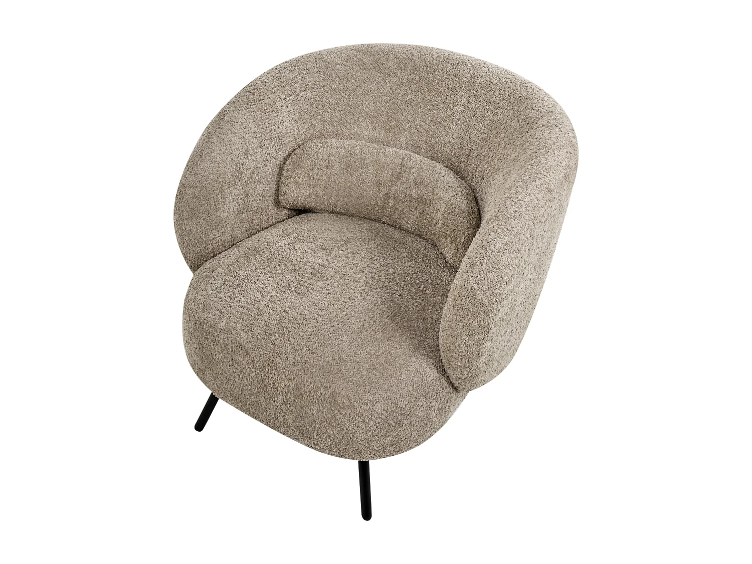 Fauteuil MAKELA Bouclé Taupe