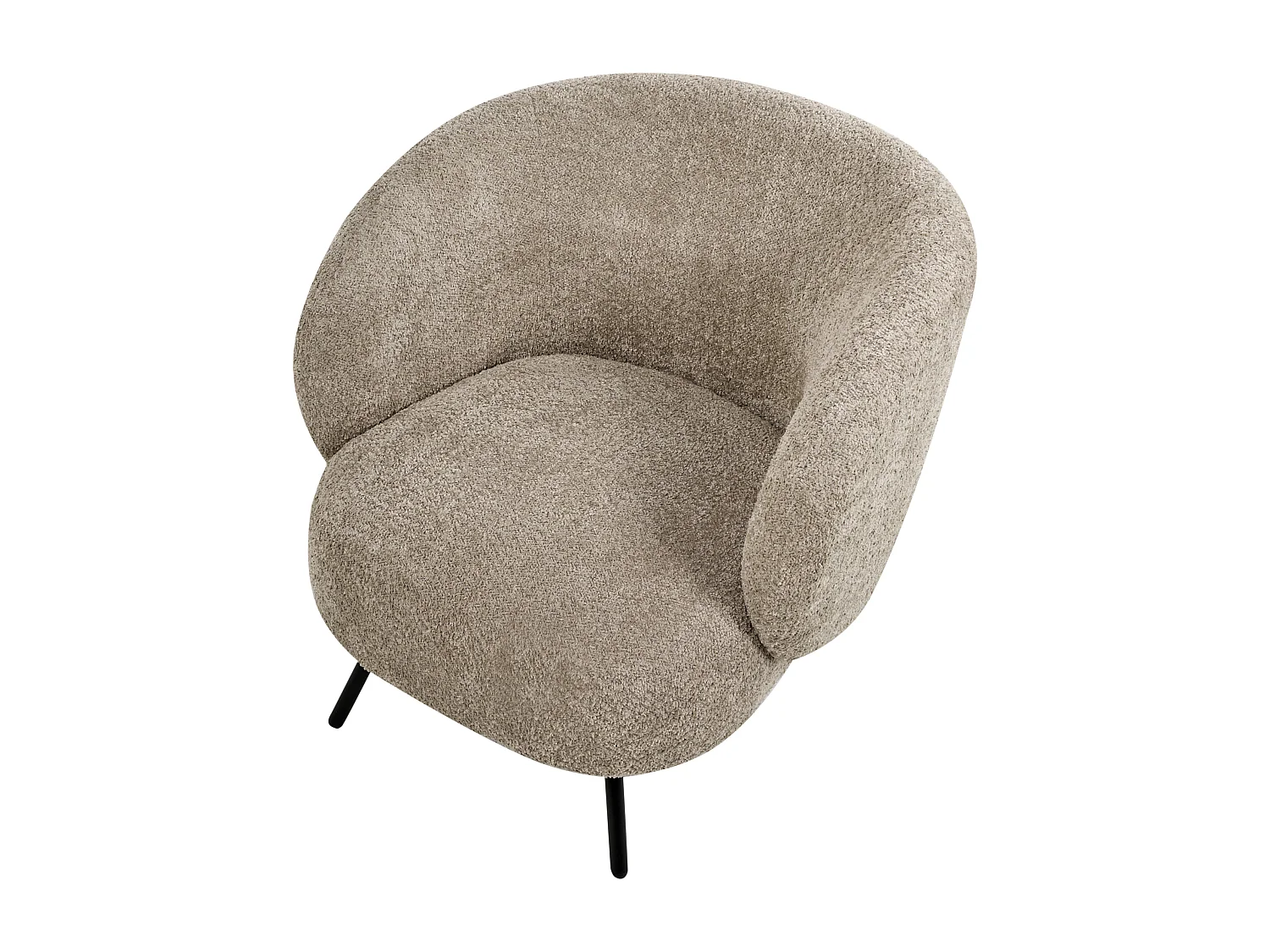 Fauteuil MAKELA Bouclé Taupe