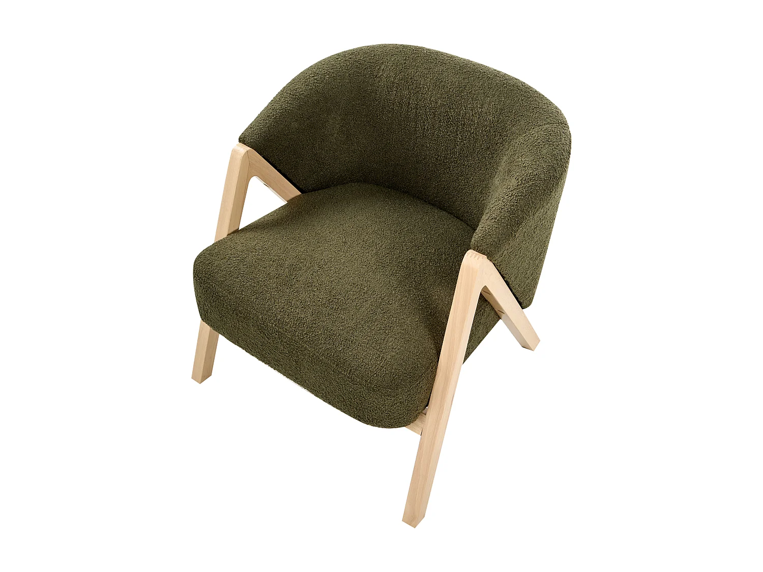 Fauteuil SKEI Bouclé Vert foncé