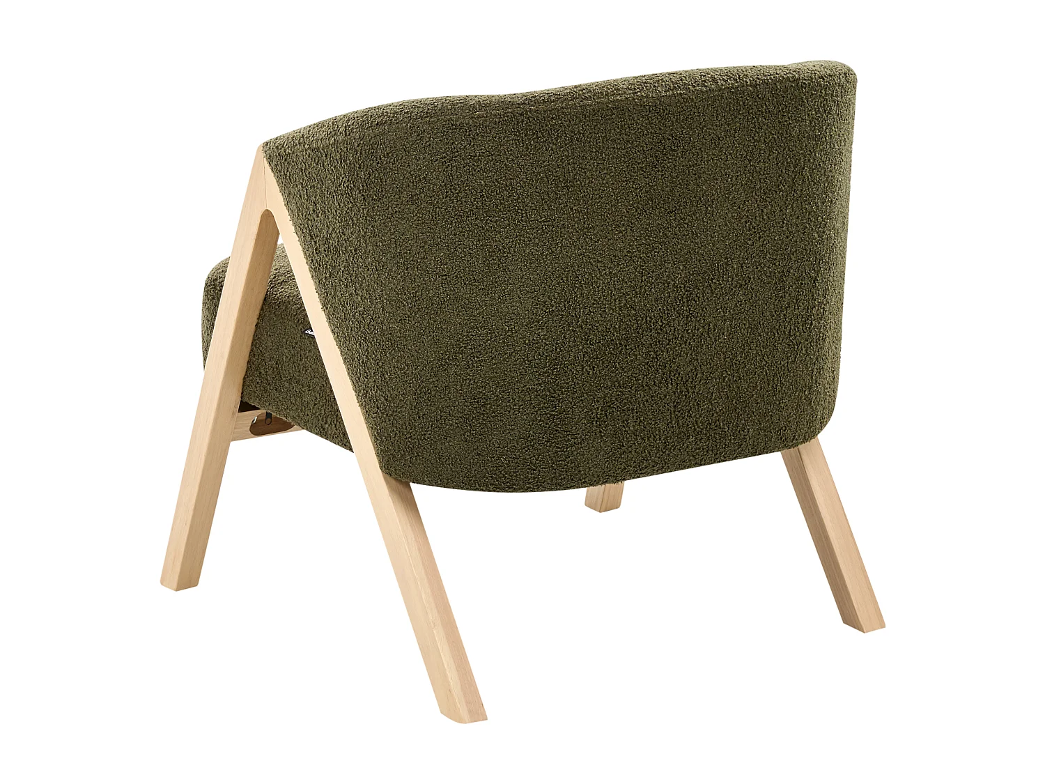 Fauteuil en bouclé vert foncé SKEI