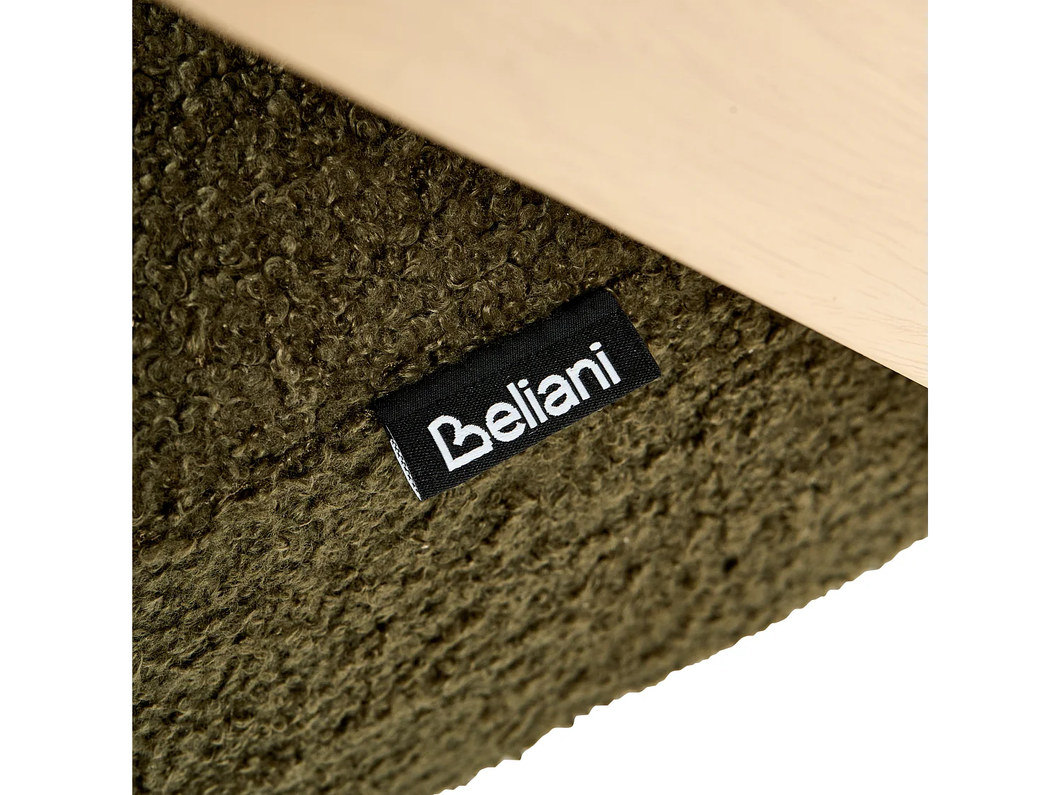 Fauteuil en bouclé vert foncé SKEI