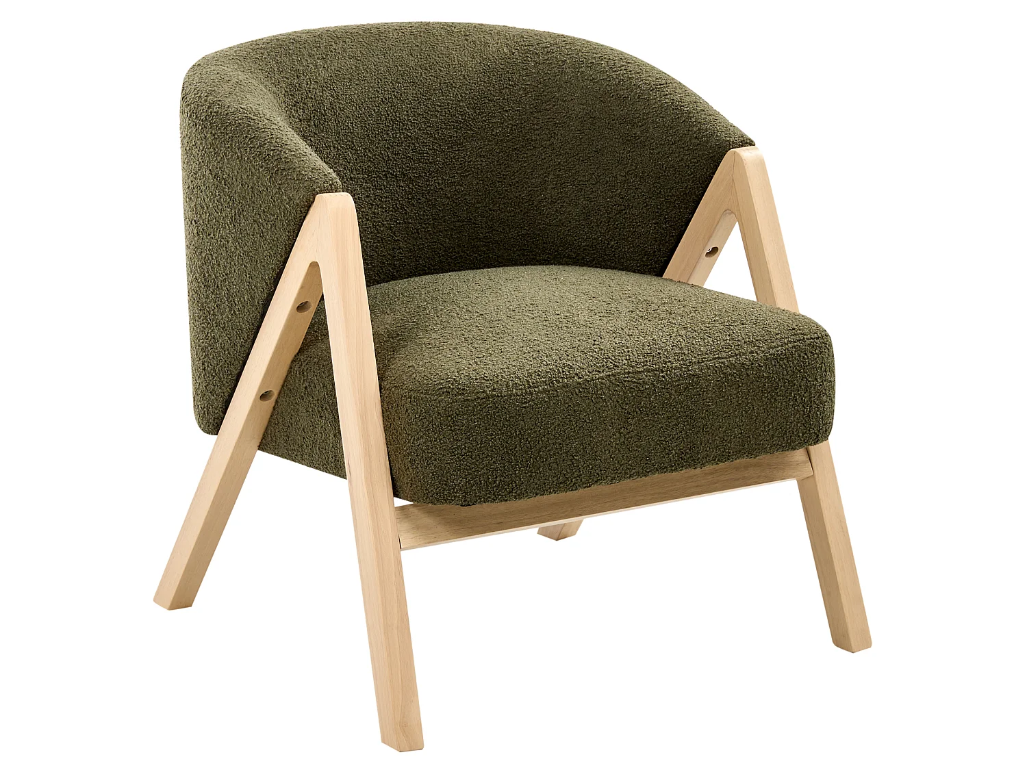 Armchair SKEI Boucle Dark Green