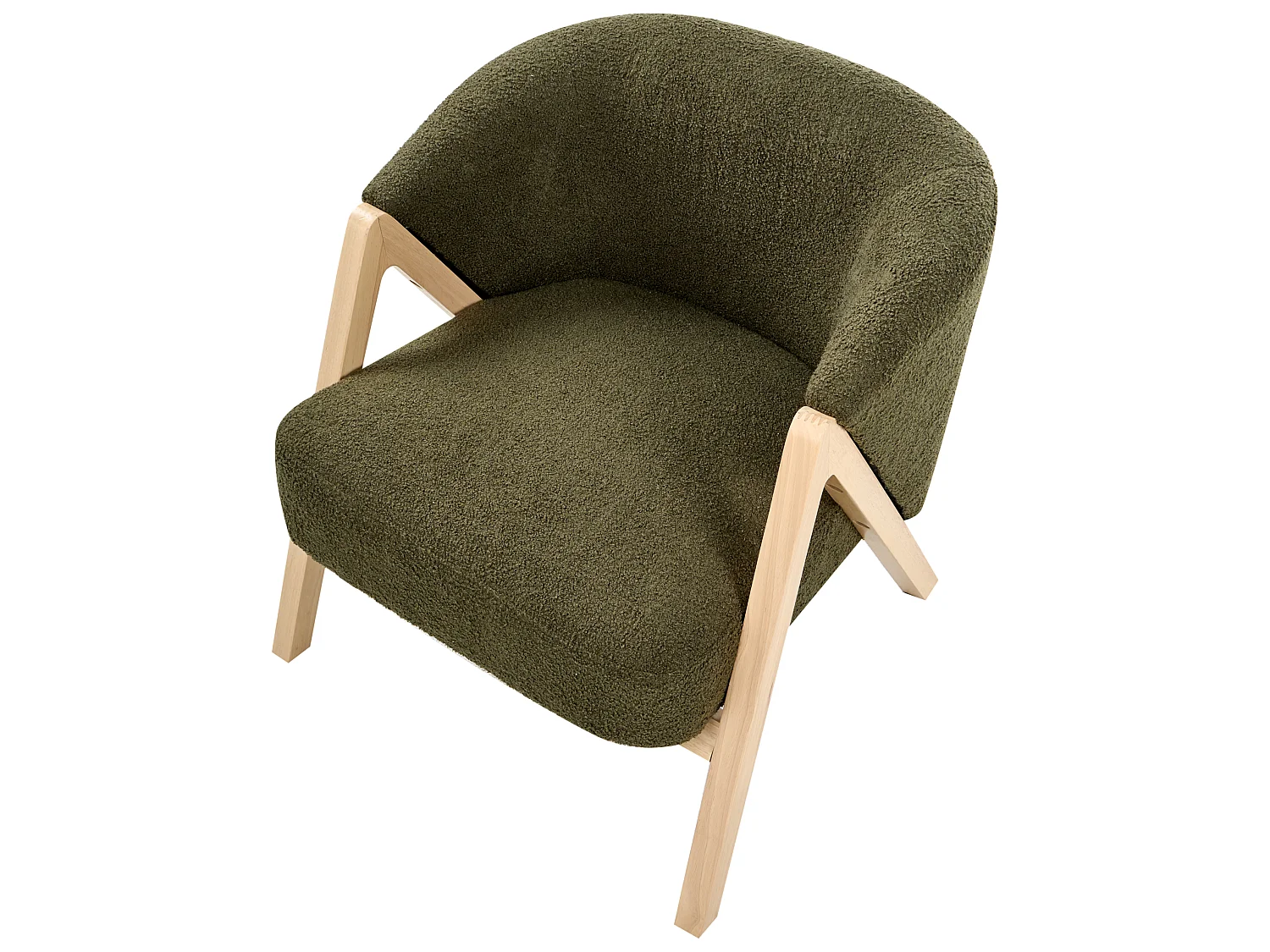 Armchair SKEI Boucle Dark Green