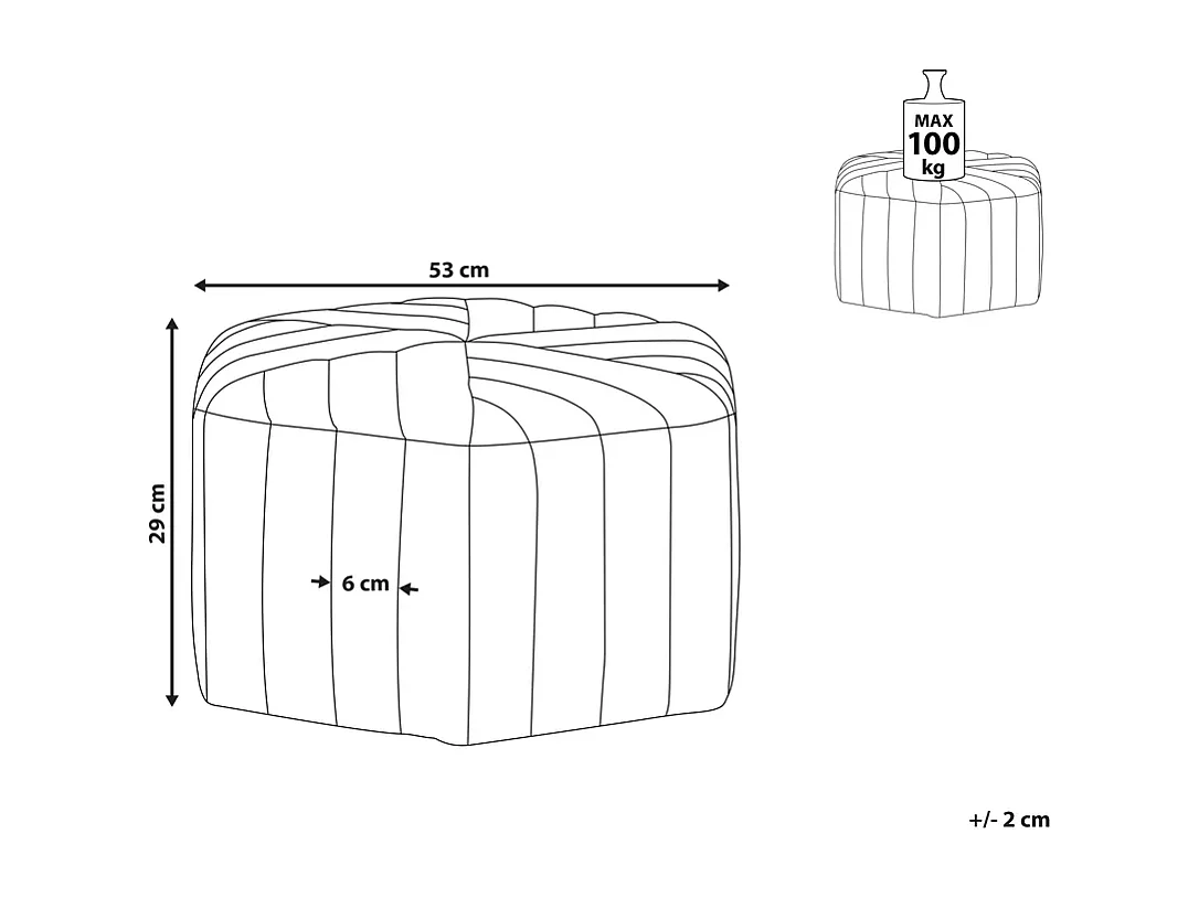 Pouf MURIETTA Velours Violet clair
