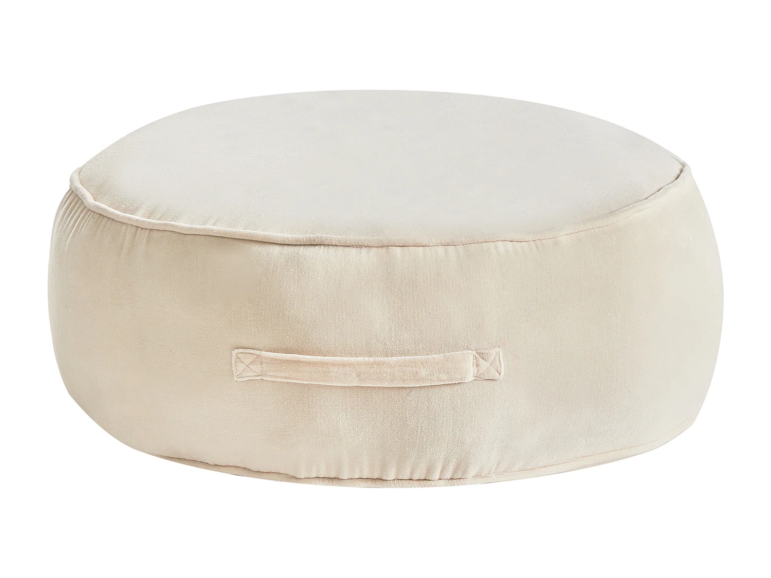 Pouf YULLE Velours Beige clair