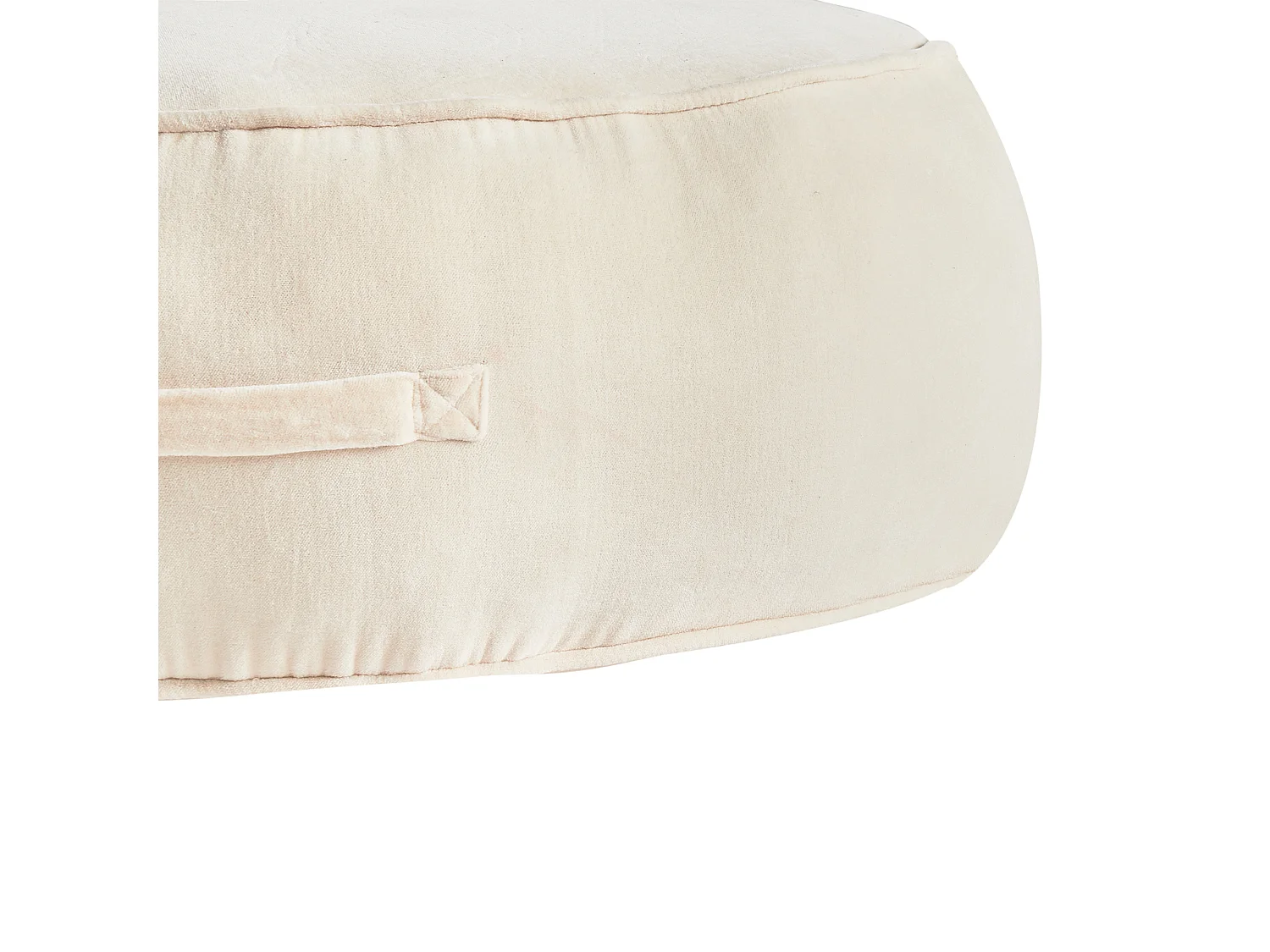 Pouf YULLE Velours Beige clair