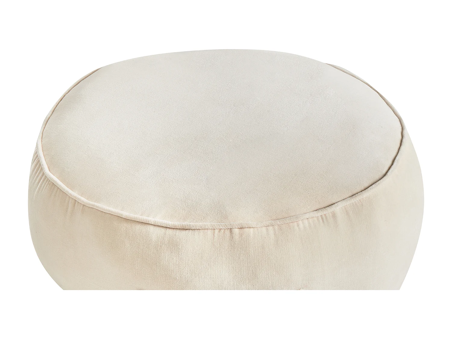 Pouf YULLE Velours Beige clair