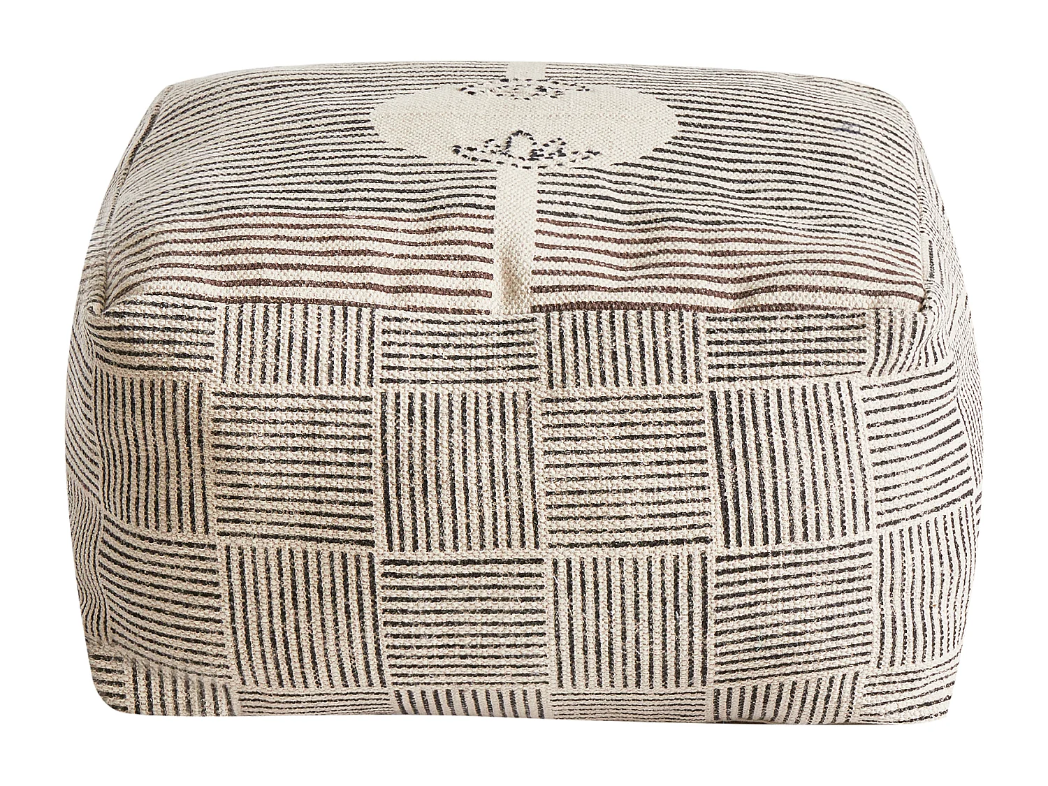 Pouf LUTZ Coton Gris