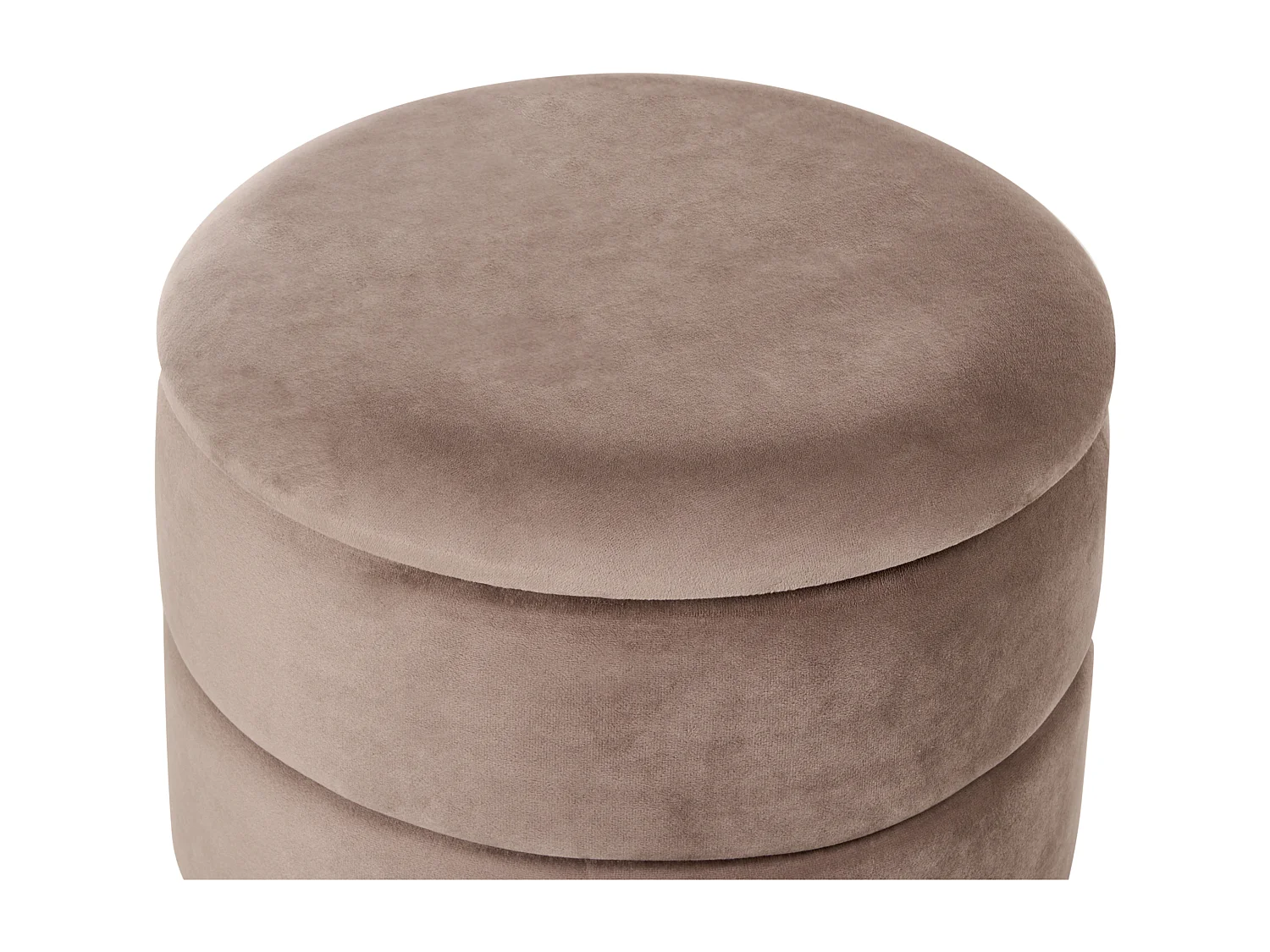 Pouf de rangement ELGIN Velours Taupe