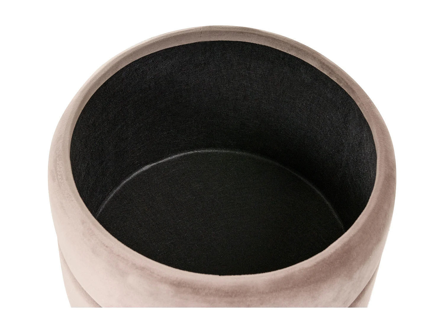 Pouf de rangement ELGIN Velours Taupe