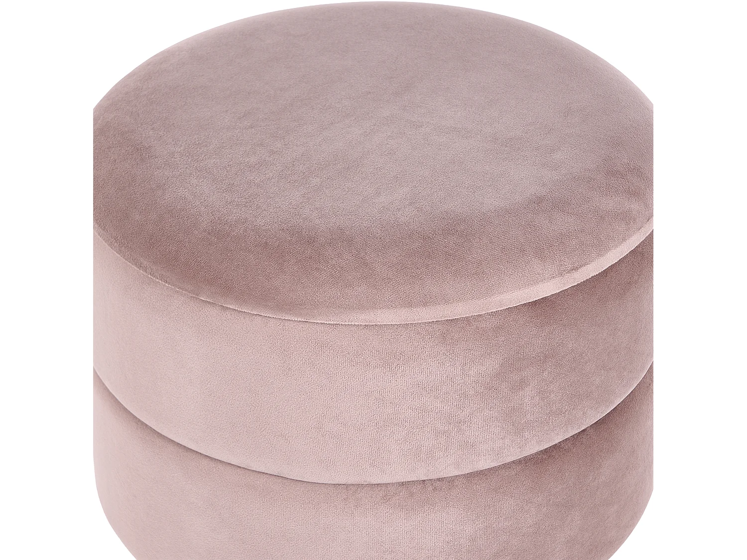 Pouf de rangement ELGIN Velours Taupe