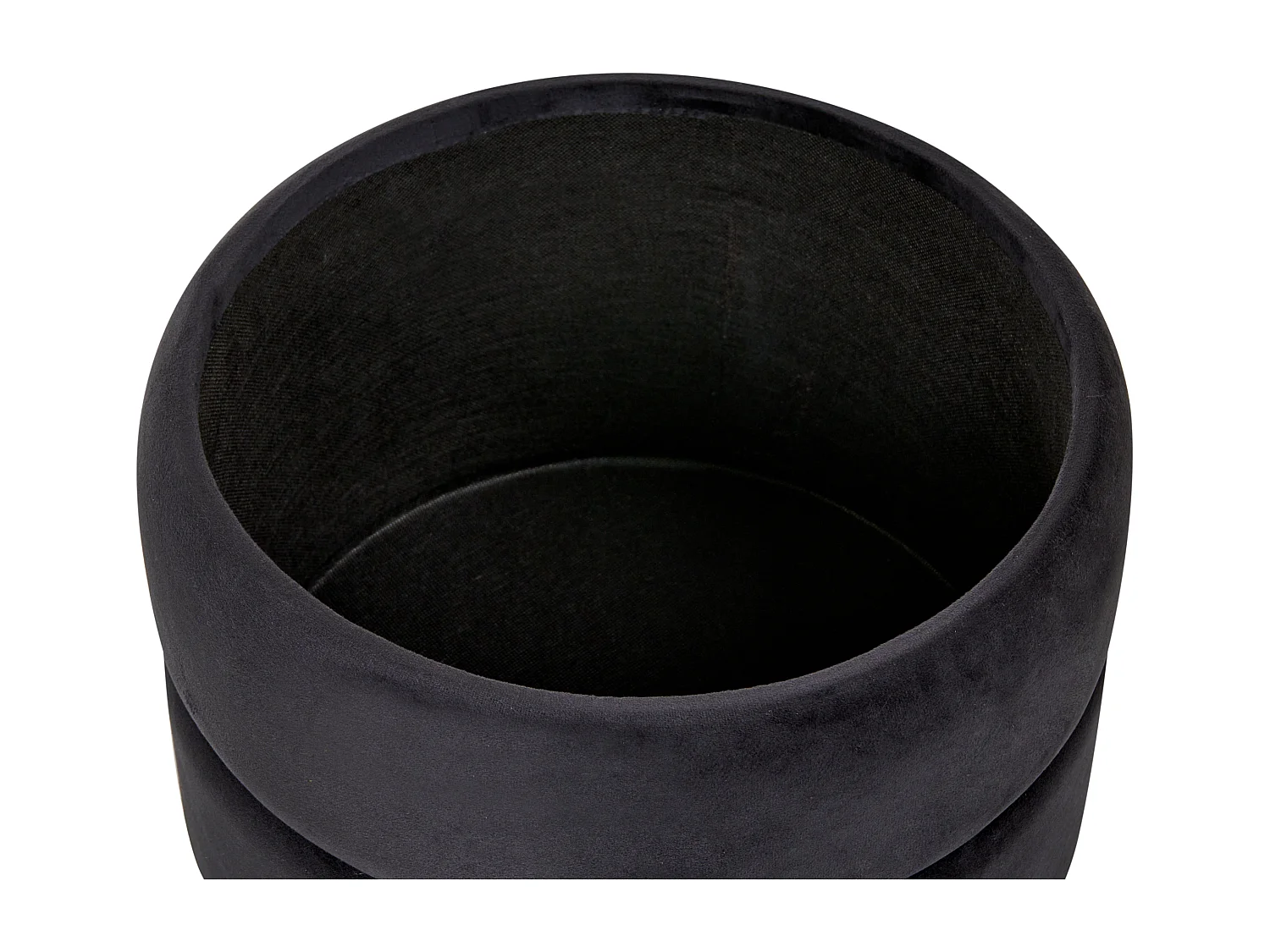 Pouf de rangement ELGIN Velours Noir