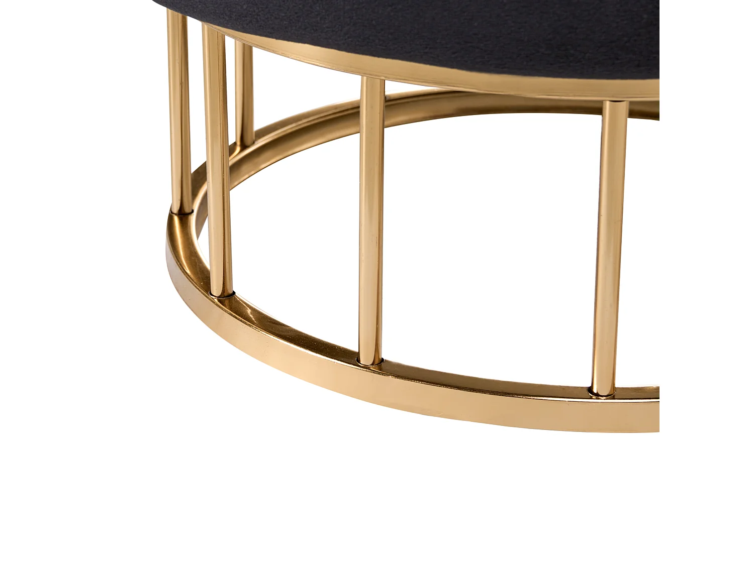 Pouf de rangement ELGIN Velours Noir