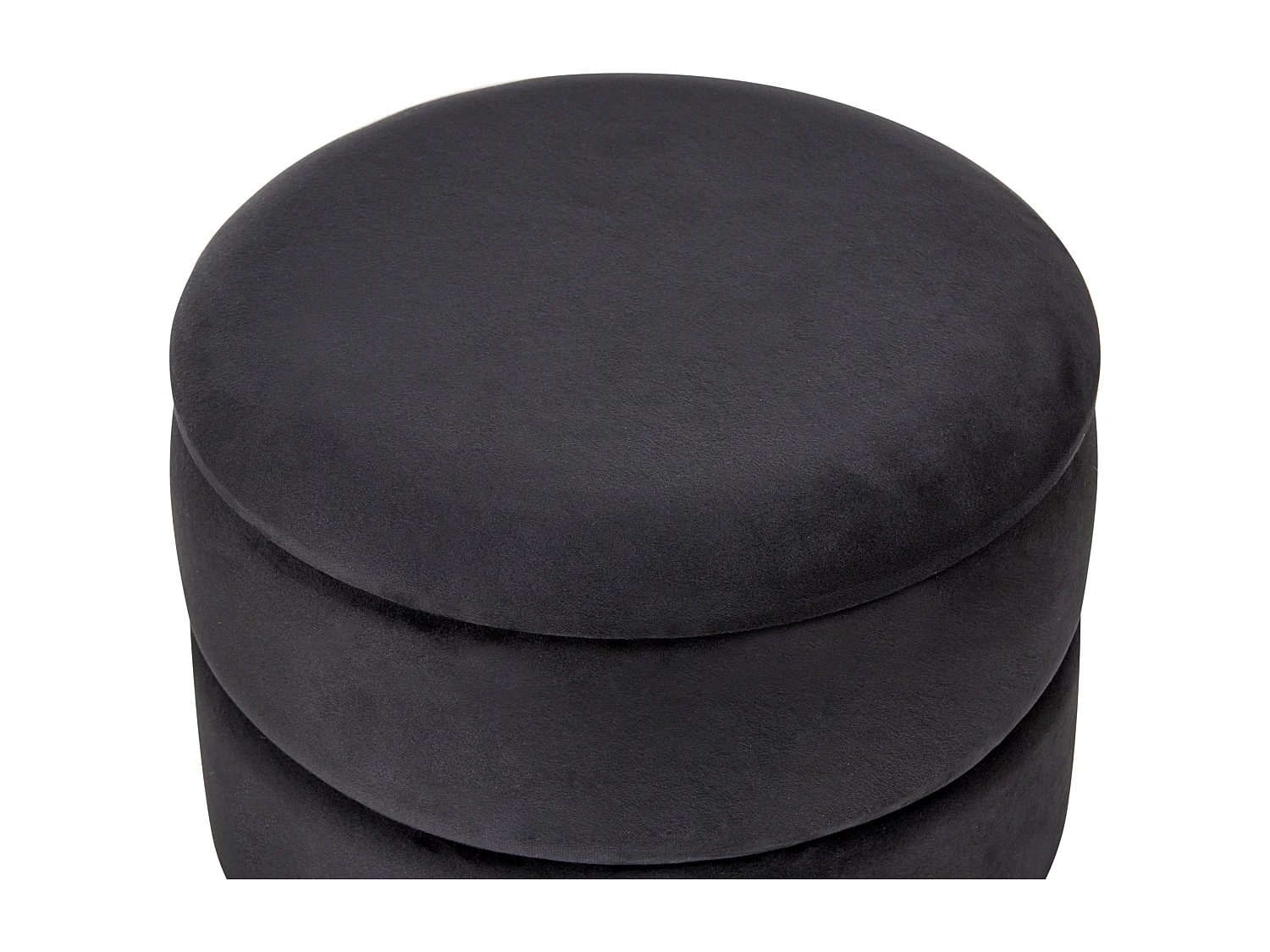 Pouf de rangement ELGIN Velours Noir