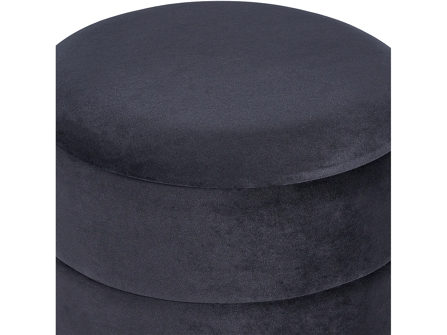 Pouf de rangement ELGIN Velours Noir