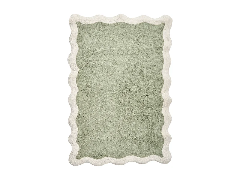 Tapis de bain NANGAL Vert 60 x 90 cm Coton
