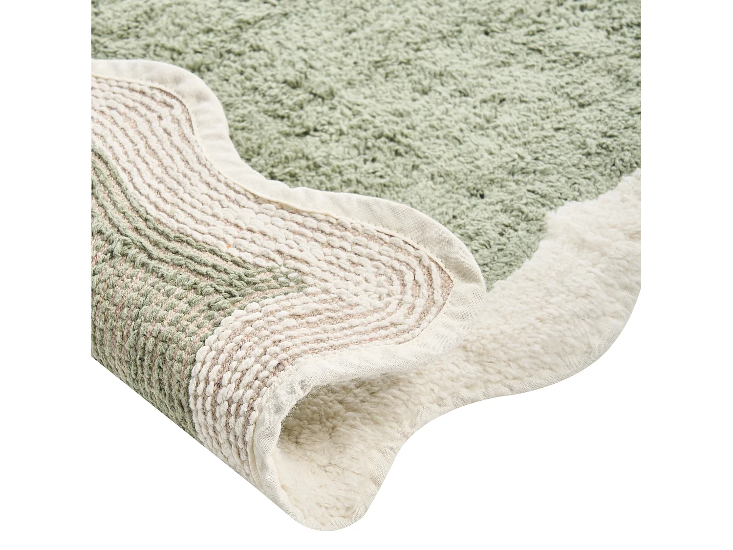 Tapis de bain NANGAL Vert 60 x 90 cm Coton