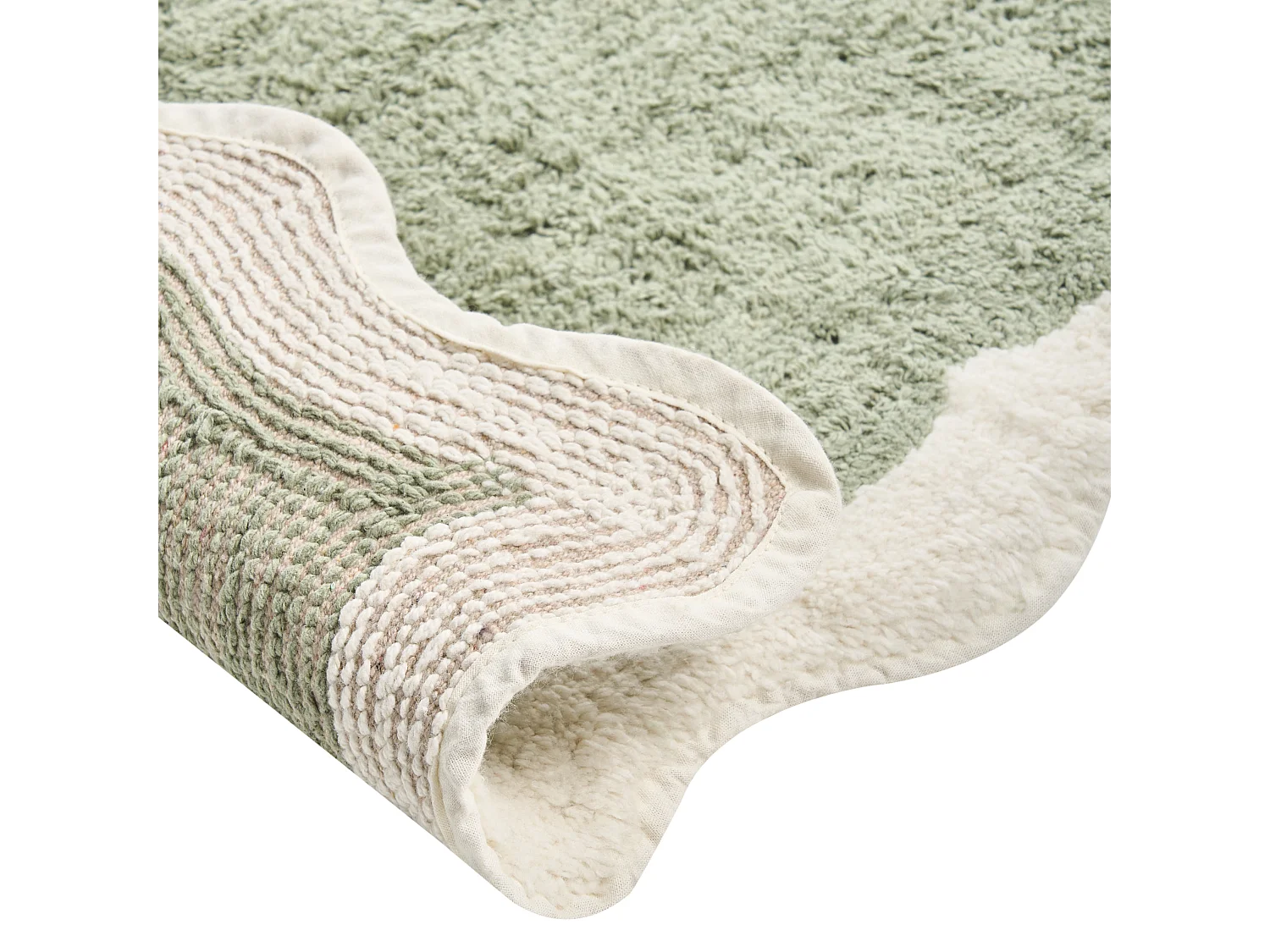 Tapis de bain NANGAL Vert 60 x 90 cm Coton