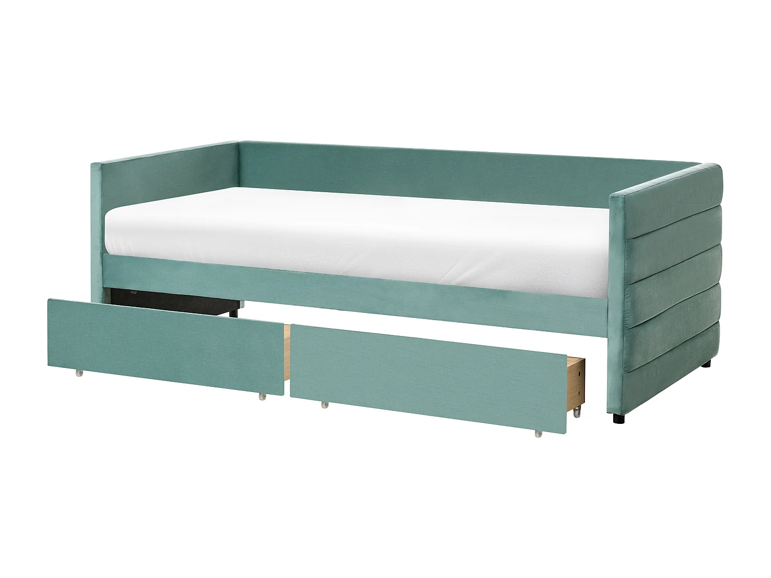 Daybed with Storage MARRAY Velvet Mint Green 90 x 200 cm (EU Single)