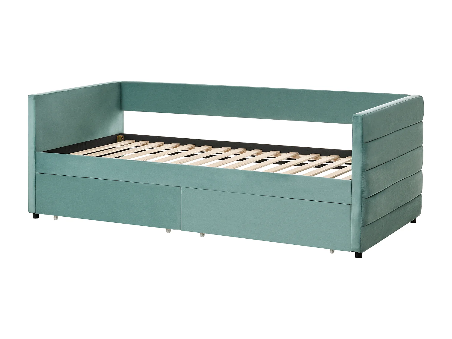 Daybed with Storage MARRAY Velvet Mint Green 90 x 200 cm (EU Single)
