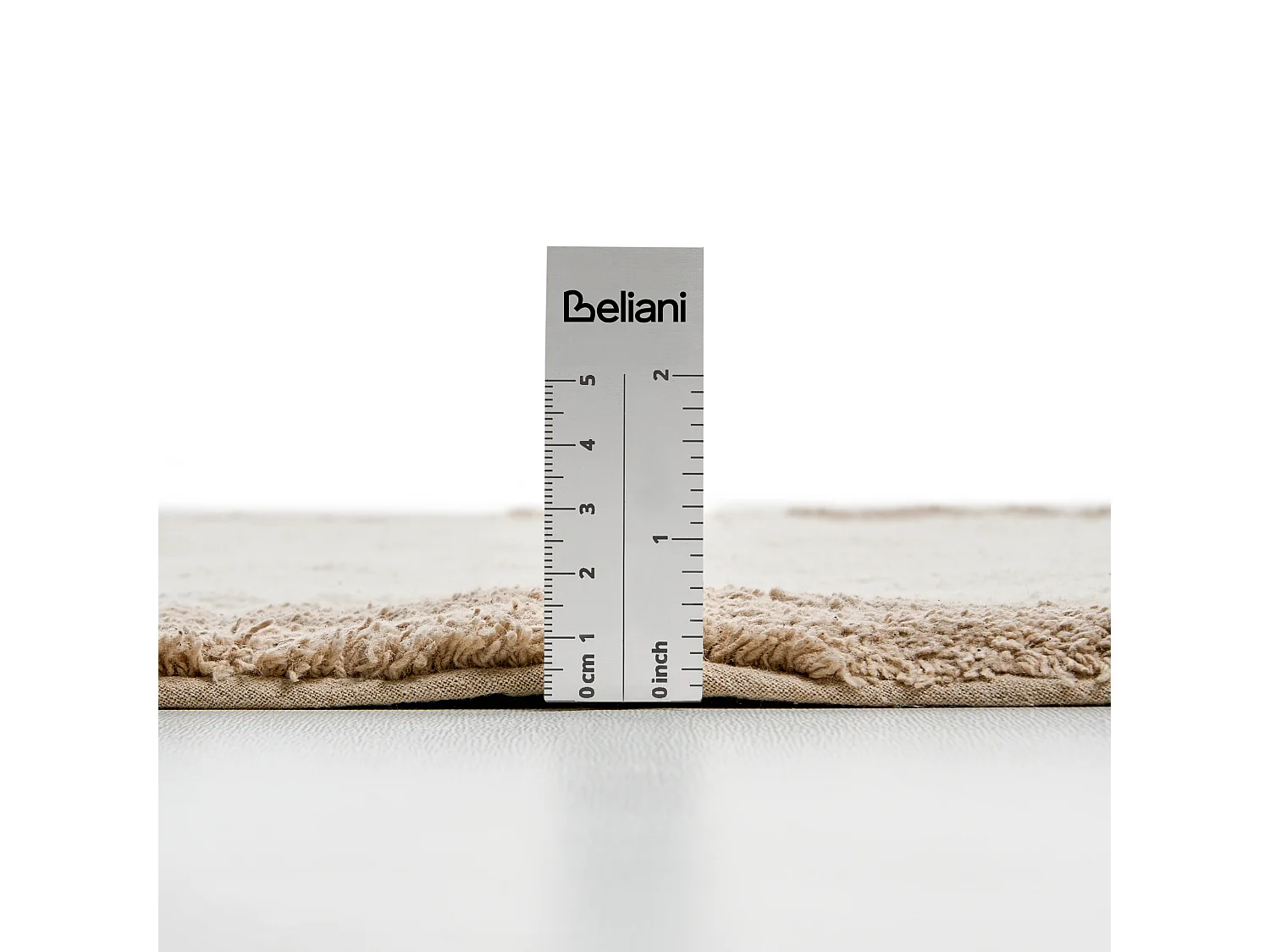 Tapis de bain KABRI Marron/beige 60 x 90 cm Coton