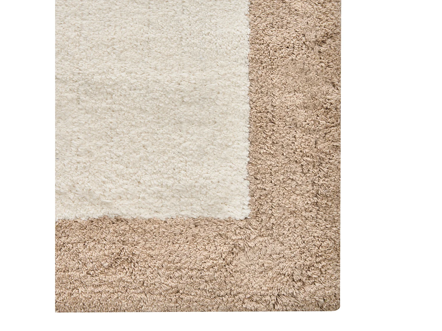 Tapis de bain KABRI Marron/beige 60 x 90 cm Coton