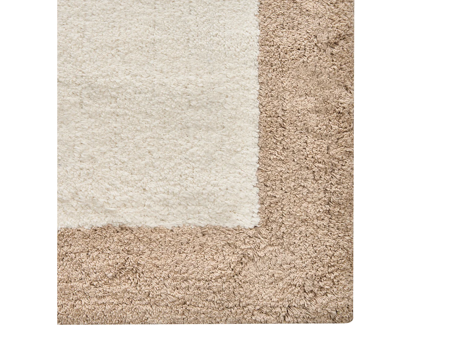 Tapis de bain KABRI Marron/beige 60 x 90 cm Coton